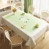 Toalha de Mesa Floral Fresca e Simples, Impermeável e à Prova de Óleo, Jogo Americano Sem Lavagem, Toalha de Mesa Retangular para Mesa de Jantar, Toalha de Mesa de Luxo Leve de Alta Qualidade para Mesa de Centro