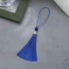 Borla de Cuentas Linglong de 8 cm Nudo Chino de Poliéster Colgante para Disfraz Hanfu Colgante de Metal Marcador de Libros Colgante Pequeño
