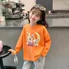 Top Casual Infantil Cartoon para Primavera e Outono de 2026, Roupa de Algodão Puro para Meninas, Camiseta de Manga Longa Super Fofa e Estilosa