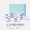 Conjunto de Xícara e Pires de Café de Porcelana Jingdezhen de Alta Brancura, Conjunto de Chá da Tarde de Aparência Sofisticada, Presente de Casamento para Melhores Amigas