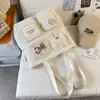 Nueva Mochila Escolar Estilo 2026 para Mujer, Estilo Ins Dopamina Color Sólido Simple Gran Capacidad Juego de Mochila de Dos Piezas para Estudiantes de Primaria y Secundaria