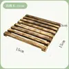 Base de Madera Maciza para Maceta de Flores Móvil con Ruedas con Freno Cuadrada No Requiere Ensamblaje