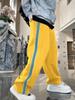 Pantalones de Red Coloridos de Longitud Completa para Otoño e Invierno Transfronterizos para Hombre, Estilo Casual Deportivo Holgado de Pierna Recta Estilo Hong Kong