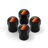 Tapa de válvula creativa de metal de aluminio personalizada para válvula de aire modificada, tapa decorativa de tres colores para boquilla de gas, tapa general para boquilla de gas de automóvil