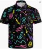 2024 Fábrica de Roupas Masculinas 3DPOLO com Logo Estampado Cabelo Liso Amazon Cross Border Camisas Polo Casuais Masculinas e Femininas