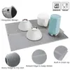 Tapete de bar antiderrapante tapete de bar tapete escorredor para mesa de cozinha ecológico borracha macia silicone isolante térmico porta-copos