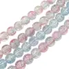 Cuentas Florales Redondas de 10 mm para Manualidades de Bisutería Productos Semi-Terminados al por Mayor Accesorios de Cuentas de Vidrio Cuentas Sueltas Vidrio Transparente de Cristal Cuentas de Vidrio Crackle