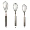 Atacado do Fabricante Batedor de Ovos Manual de Aço Inoxidável Doméstico Grande, Médio e Pequeno Mixer Batedor de Ovos Batedor de Creme