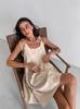 Estilo Europeo y Americano Transfronterizo Primavera y Verano 2026 Urbano Sexy Estilo Algodón y Lino Vestido de Tirantes Finos Vestido de Alta Gama para Mujer