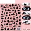 Cross-border Novos adesivos de Nail Art Ins Japonês Bonito Bola de Carvão Gatinho Pequeno Gato Preto Desenho Animado Animal Gato Garra Adesivos de Nail Art