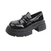 Mocasines de suela gruesa 2026 nuevo tacón grueso plataforma JK otoño estilo británico para mujer sin cordones zapatos perezosos