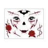 Novos Adesivos de Tatuagem de Cicatriz para Halloween Adesivos Faciais Simulação Horror Ferida Sangrenta Maquiagem Conjunto de Maquiagem Facial para Festa
