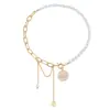 Joyería Transfronteriza Europea y Americana Estilo Retro Lujo Accesible Collar de Perlas Colgante de Estrella Estilo Empalmado de Ins Collar Gargantilla con Borla