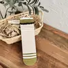 Meias Novas Outono e Inverno Femininas Estilo Japonês Bloco de Cores Listradas Meias de Cano Médio Ins Meias Longas de Bolinhas Meias com Barra Bolha Ruffle de Renda