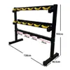 Estante para Mancuernas Comercial para el Hogar Juego de Tres Niveles Vertical para Mancuernas Gimnasio de Doble Nivel para Mancuernas Portador de Acero al Carbono para Mancuernas