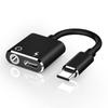 Cabo Adaptador Tipo-C Dois-Em-Um 3.5mm Carregamento Conversor de Liga de Alumínio Conector de Fone de Ouvido de Áudio Multifuncional