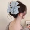 Presilha de Cabelo com Laço de Rede para Mulheres 2025 Novo Estilo Elegante de Alta Qualidade Presilha Jacaré Acessórios de Cabelo para a Parte de Trás da Cabeça Personalizada