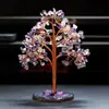 Árvore de Cristal de Pedra de Ametista Triturada Transfronteiriça, Árvore da Fortuna, Artesanato, Decorações para Home Office, Enfeites, Presentes