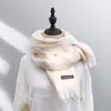 25 Cachecol de Imitação de Caxemira de Cor Pura para Outono e Inverno, Lenço Xale Versátil Super Macio para Mulheres, Fabricante Transfronteiriço, Presentes Atacado
