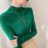 2026 Jersey de Cuello Alto Medio de Cachemira sin Costuras para Mujer Otoño e Invierno Sencillo Ajustado Versátil Suéter de Punto Base de Lana