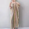 Estilo Nuevo 2026 Estilo Nacional Bata de Noche para Mujer, Verano Elegante y de Alta Gama Algodón Seda Ropa de Dormir, Nuevo Estilo Chino Vestido Largo de Algodón Seda para Vacaciones en la Costa