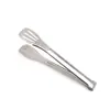 Pinça de Aço Inoxidável com Três Linhas para Bife Pinça de Churrasco Pinça Multifuncional de Cozinha para Assar Alimentos Pão Pinça de Compartilhamento de Refeições de Cantina