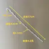 Tira Colgante de Plástico Delgado de 57 cm para Supermercado Moldeada por Inyección Gancho para Alimentos 12 Tiras de Plástico Engrosadas Colgantes Material PP Listo para Entrega