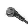 Suministro de fábrica Cable de alimentación Israel cable de alimentación SII pin redondo triple Negro Blanco