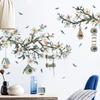 Rama de árbol jaula de pájaros cabaña pegatinas de pared sala de estar dormitorio decoración pegatinas autoadhesivas 10368