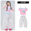 Ropa de Jazz para Niñas, Atuendo de Baile de una Sola Correa de Hombro a la Moda para Niñas, Conjunto de Ropa de Calle de Jazz Trendy para Niñas