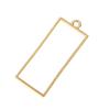 Explosiones al por mayor colgante rectangular multicolor borde de gota hueco accesorios de joyería DIY