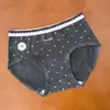 A9552 Calcinhas Femininas Color Block Dopamina Algodão Classe A Estilo Academia Britânica 10A Algodão Puro Gancho Estendido