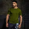 2026 Verão Transfronteiriço Masculino Gola Redonda Manga Curta Moda ao Ar Livre Esportes Secagem Rápida Corrida Versátil Top Tendência Em Estoque