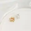 Miçangas Espaçadoras de Pétala Banhadas a Ouro 14K que Preservam a Cor Feitas à Mão para DIY com Furo Grande 11mm Acessórios de Joias com Contas para Pulseira e Colar de Cristal