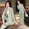 Conjunto de Traje para Mujer 2026 Verano Nueva Moda Elegante Profesional Atuendo Chic Casual Blazer Dos Piezas Tendencia