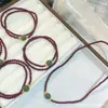 Pulseira de Cristal Natural Granate Multicamadas com Contas Pulseira de Ágata Vermelha com Contas de Transferência Estilo Ins Pulseira de Cristal Atacado