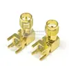 Sma-Ke Pino Curvo Pino Reto Pino Curvo Sma-Kwe Conector Frequência de Rádio RF Base de Antena Khd Placa de Solda Parafuso Externo Furo Interno Conector Fêmea