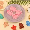 Série de Natal Formas de Biscoito Boneco de Neve Desenho Animado 3D Formas de Biscoito Estrela de Natal DIY Argila Simulação Biscoitos Impressos