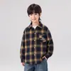 Valle del Viento 2026 Otoño Nueva Clásica Moderna Fresca Camisa a Cuadros para Niños Versátil Chaqueta Camisa de Primavera y Otoño para Niños