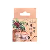 Pegatinas minimalistas para etiquetas de alimentos, en caja, retro y artísticas, perfectas para el diario temático de café de todos los días, scrapbooking, papelería y regalos