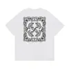 Primavera/Verano 2026 Nuevo Suéter Redondo de Manga Corta con Patrón de Flecha Paisley Ow Estilo Unisex Venta al por Mayor
