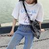 13165 Luz Vintage Caju Flor Crossbody Bolsa de Ombro Estilo Étnico Casual Saco de Compras Moda Lona Saco Mulheres Atacado