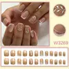Exportación europea y americana, arte de uñas único y elegante para el uso diario, longitud media, fábrica original, disponible al por mayor, productos terminados