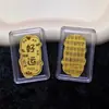 Novo adesivo de telefone dourado: """Tesouro traz riqueza de todas as direções" - Adesivo original para celular em ouro 999 puro, atacado para presentes"""
