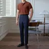 Nova Moda Verão Listrado Cor Sólida Curto-manga Camisa Polo Casual Retro All-match Lapela T-shirt Camisola