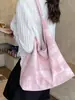 Bolsa de Ombro Grande Capacidade Estilo Relaxado Transfronteiriço para Comutação e Aula para Mulheres, Bolsa de Mão Fresca Artística, Bolsa Tote Casual da Moda