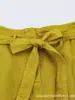 Moda Femenina Transfronteriza Estilo Europeo y Americano Pantalones Casuales de Pierna Ancha de Color Sólido Decorados con Cinturón de Cintura Media 4043253