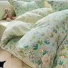 Juego de Cuatro Piezas de Algodón Puro de Dibujos Animados 100% Algodón 2023 Nuevo Cama Sábanas Funda de Edredón Cama Dormitorio Estudiantil Juego de Tres Piezas