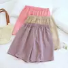 Pantalones Cortos de Algodón Puro, Pantalones de Pijama para Mujer, Pantalones Finos de Algodón Lavado de Verano para Casa, Pantalones de Playa Simples de Algodón Puro Talla Grande Que Se Pueden Usar Afuera