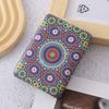 Espejo de Maquillaje Plegable Rectangular Espejo Pan Retro Bohemio Portátil Grueso Doble Cara PU Espejo de Bolsillo